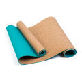 2021 factory direct Design OEM eco-friendly 6mm custom tpe cork rubber yoga mat with double side